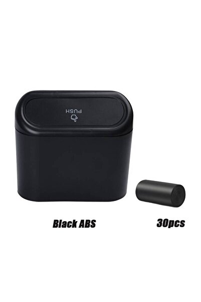 choice2 Black-B Universal Mini Car Trash Can With Push Lid Leakproof Small Ga...