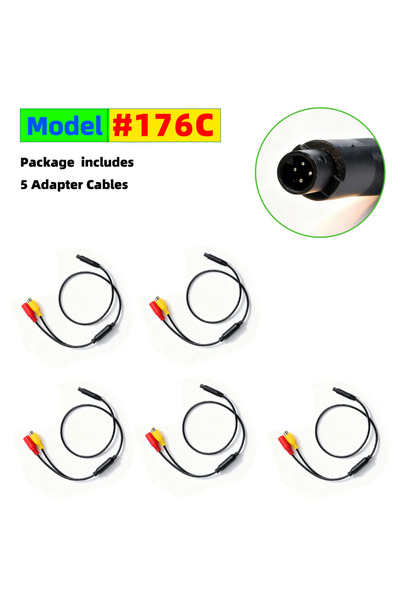 Choice 5 قطع من كابل محول QXNY ذو 4 دبابيس إلى RCA أنثى لكاميرا الرجوع الخلفي...