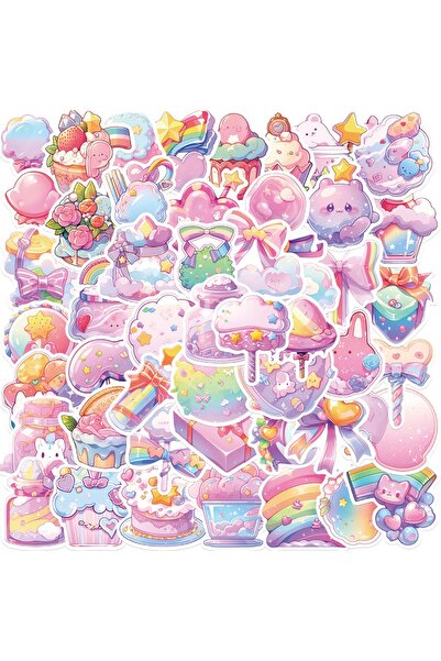 Choice WHITE 50PCS Cartoon Candy Small Items Waterproof Graffiti Stickers For...