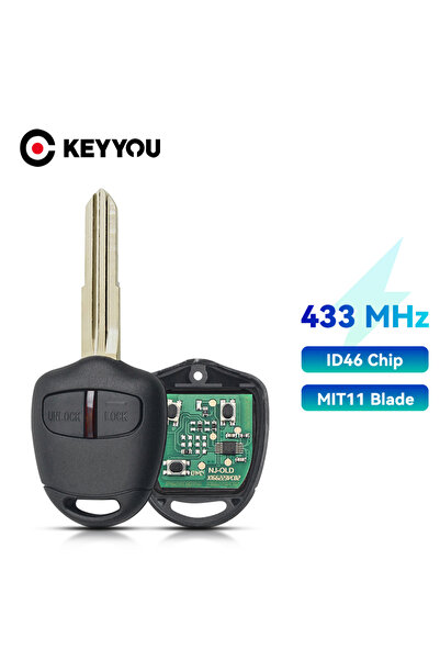 Choice مفتاح سيارة عن بعد بزرين من KEYYOU طراز MIT11R بتردد 434 ميجاهرتز مع ش...