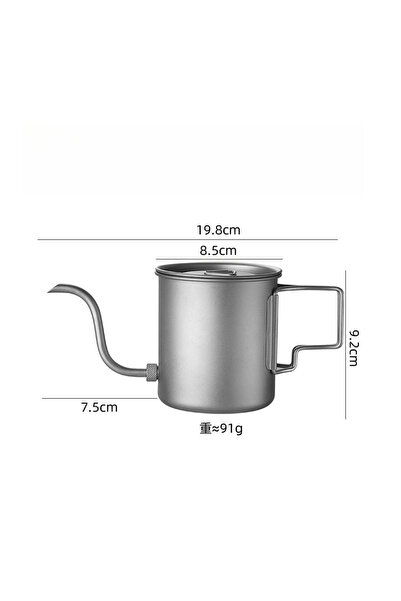 Choice 420ml-With Lid 420ml Titanium Coffee Pour Over Kettle Coffee Mini Tea ...