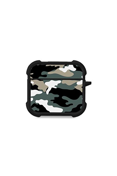 Sonique Θήκη Σιλικόνης Camouflage Army Series για AirPods 4 Χακί