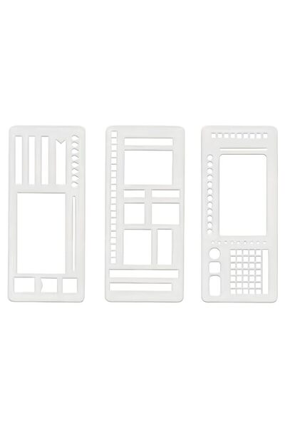 Choice 3pcs Bview Art 3 Pack Flexible Record Stencils – Reusable Mylar Templa...