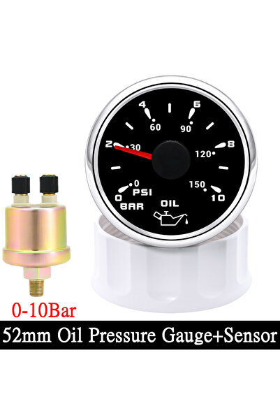 Choice6 with sensor 0-10Bar Marine Car Boat 52mm Oil Pressure Gauge+Sensor 0-...
