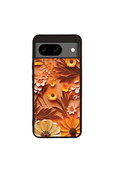 Sonique Θήκη 3D Flower Series για Google Pixel 8 5G Πορτοκαλί