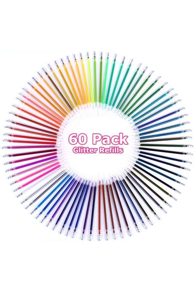 Choice1 عبوات أقلام جل متعددة الألوان براقة، 60-120 قطعة، سمك الخط 0.8 مم، من...