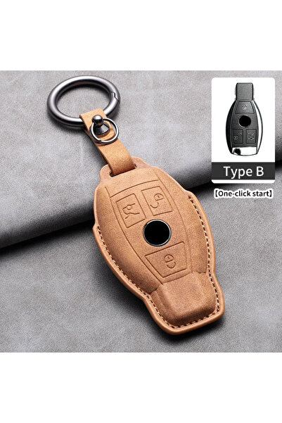 Choice9 Yellow B1 Leather Car Key Case Cover for Mercedes Benz W205 W212 X166...