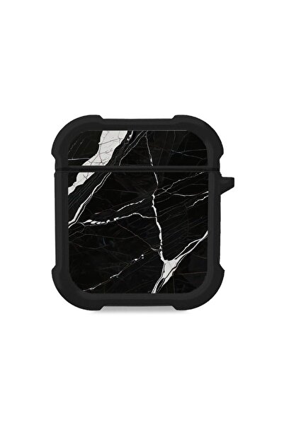 Sonique Θήκη Σιλικόνης Marble Series για AirPods 1/2 Μαύρο