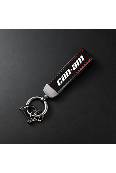 Choice4 Black Red High-Grade Leather Suede Keychain Motorcycle Keyring For Ca...