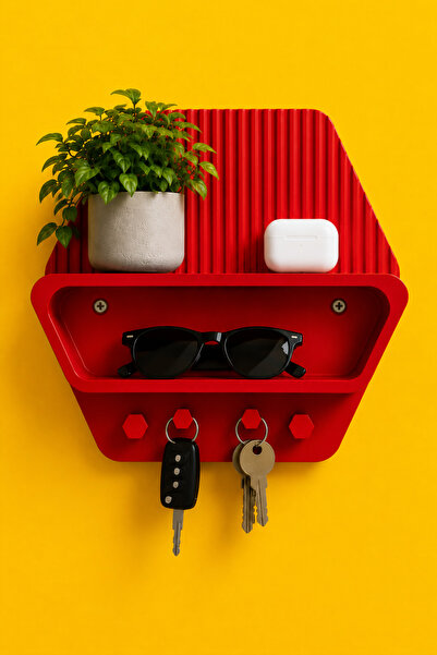 Tilekey Seramik 3D Baskı Modern Duvar Anahtarlık Düzenleyici | Askılı Organiz...