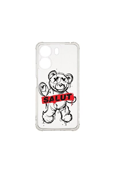 bestcase Husa Anti Shock 1.5MM, compatibilă cu Xiaomi Redmi 13C, Teddy Bear S...
