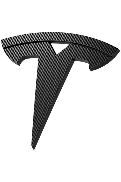 Spigen Acoperire completă emblemă frontală Tesla, carbon - Tesla Model 3 2024