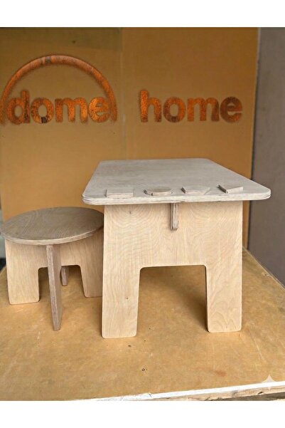 DOME HOME DOĞAL AHŞAP MONTESSORİ TASARIM ÇOCUK MASASI