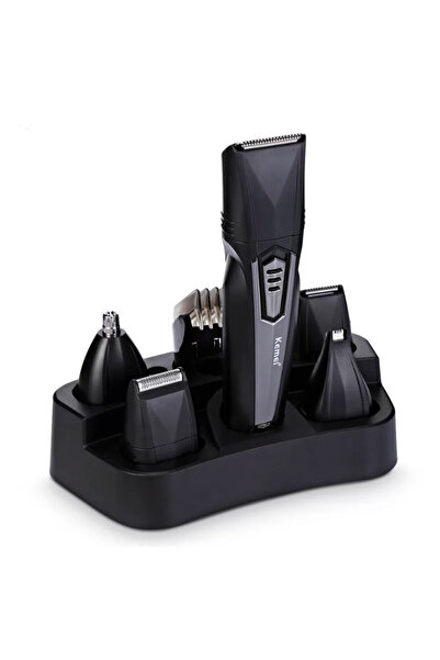 LILY Aparat de tuns 8 in 1 Kemei KM 640 capilar si contur acumulator negru