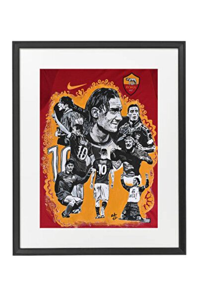 Boomah Accessories Francesco Totti AS Roma Jersey Art Poster with Frame 50x40cm
