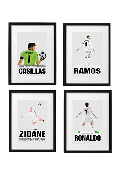 Boomah Accessories Set of 4, Real Madrid Legends ( Casillas - Ramos - Zidane ...