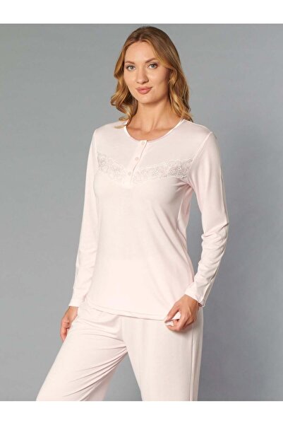 FLZ Long Sleeve Pajama Set Viscose Soft Fabric Women's Comfortable Home Wear ...