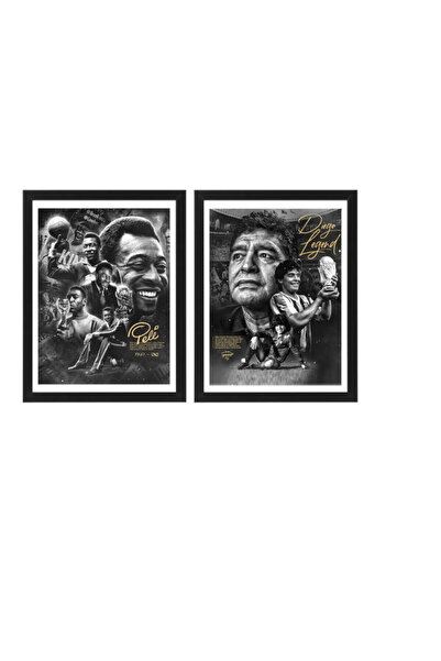 Boomah Accessories Set of 2, Diego Maradona & Pele - Argentina & Brazil Legen...