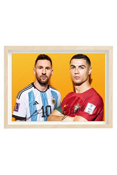 Boomah Accessories Messi and Ronaldo Autographed Poster with Frame 30x40cm