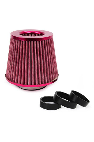AMIO Filtru de aer universal cu con roșu + 3 adaptoare amio-01042