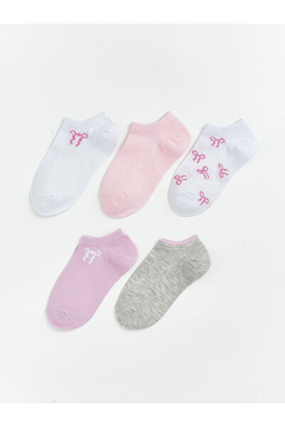 LC Waikiki I Bowknot Embroidered Girls' Booties Socks, Pack of 5 from Freezen...