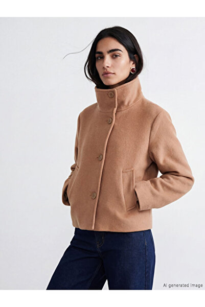 LC Waikiki I Hakim Roba Collar Women's Cashmere Coat from Freezen Store