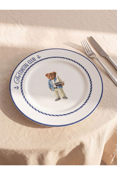 LC Waikiki I Cute Teddy Bear Printed Porcelain Serving Plate from Freezen Store
