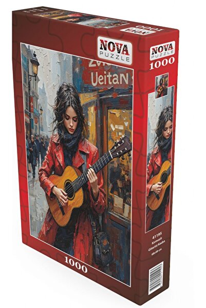 Nova Puzzle 1000 Piece Red Guitarist Woman Puzzle - 41195