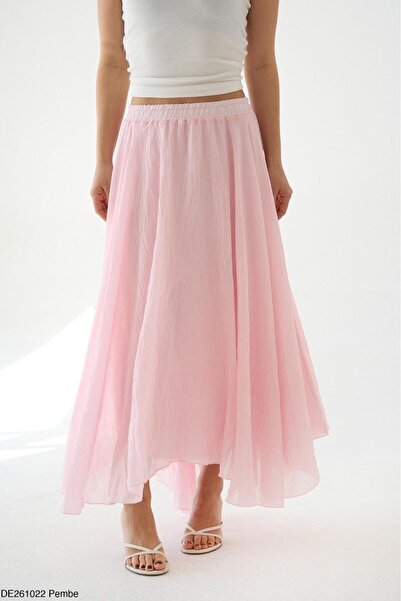 CADDELAMODA Women's Asymmetrical Cut Lined Premium Skirt
