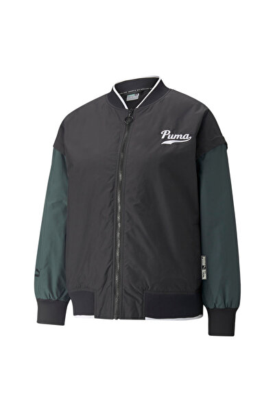 Puma Women Team's Letterman Jacket - Black