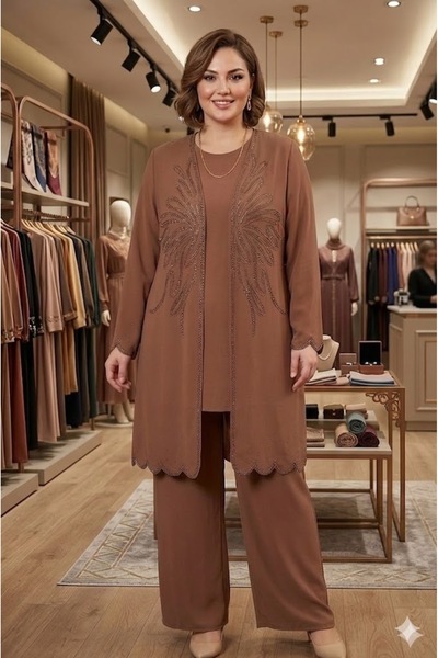elma abone Rochie de seară mărime mare, set superb cu tunică și pantaloni