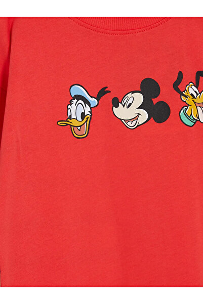 LC Waikiki Red Mickey Mouse Printed Boys' T-Shirt, Pack of 2