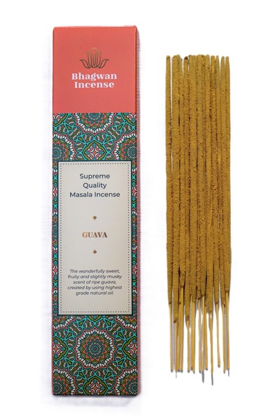 Bhagwan Incense Guaivă - bețișoare parfumate masala naturale premium, 15g