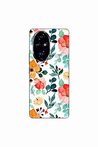 OEM Husa compatibila cu Honor 200 Pro Silicon Gel Tpu Model Painted Flowers