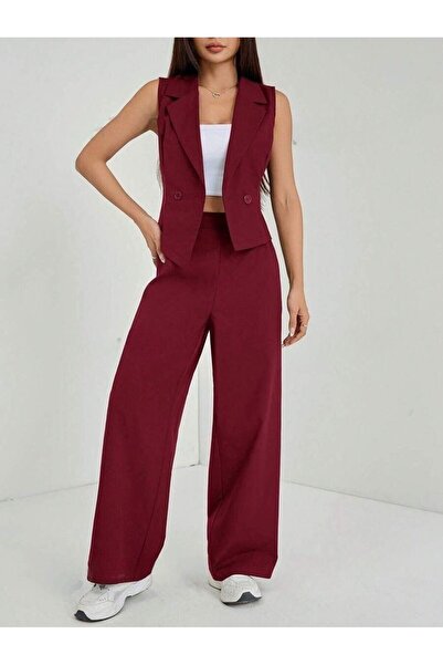 Iuliashop Set Kora Grena format din vestă și pantaloni - M