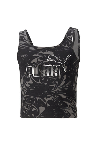 Puma Youth Girls POWER Summer Printed Tank Top - Black