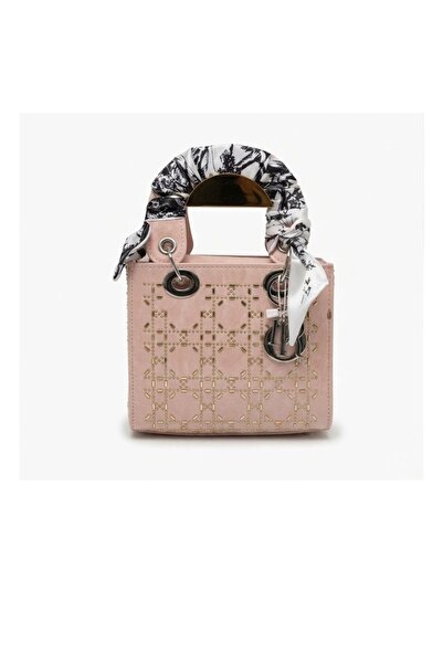 silora Luxury Handbag with Metal Ornaments and Silk Scarf