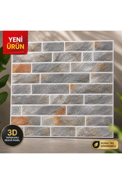 UKAB DEKOR Kendinden Yapışkanlı 3d Kabartmalı Dekoratif Duvar Kaplama Paneli ...