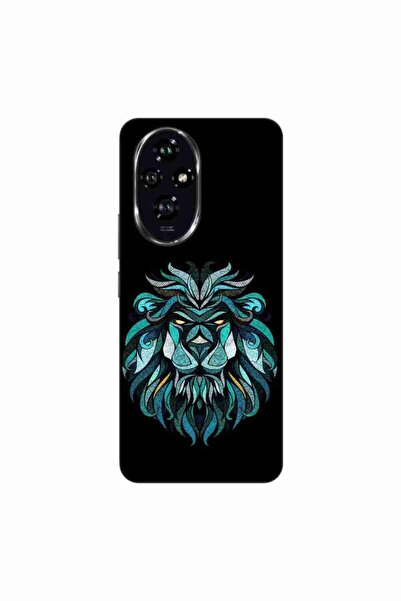 OEM Case compatible with Honor 200 Silicone Gel Tpu Pattern Abstract Lion