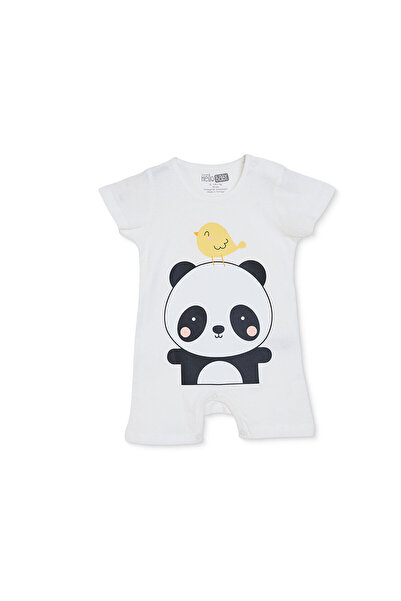 ebebek Hello Baby HelloBaby Erkek Bebek Kısa Tulum Hayvan Baskılı Çıtçıtlı Bi...
