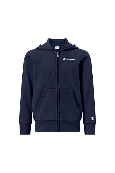 Champion Lacivert Erkek Çocuk Sweatshirt 307440-F/Zip Hoodie Sweats