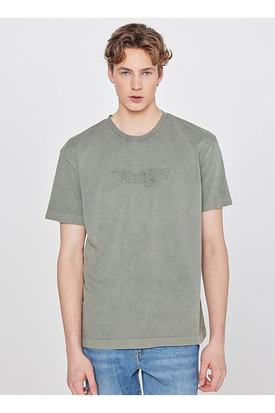 WRANGLER Turkuaz Erkek Regular Fit Logo Baskılı T-Shirt W2610028306 Turkuaz T...