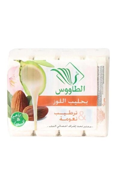 taous الصابون بحليب اللوز ترطيب ونعومة من الطاووس - 4 حبات × 120جرام