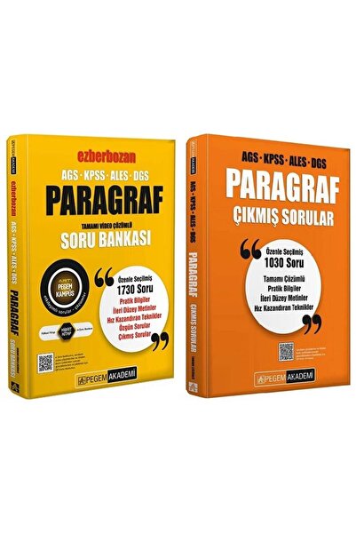 Pegem Akademi Yayıncılık Pegem KPSS MEB-AGS ALES DGS Paragraf Ezberbozan Soru...