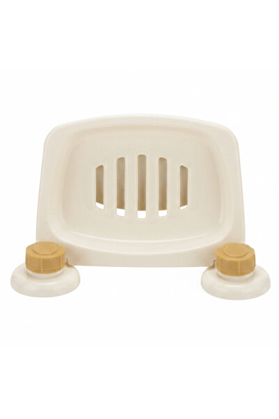 AKDC Cream Wall-Mount Soap Storage Rack and Bathroom Organizer – 15 × 10 cm