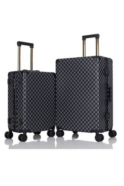 Assoda Fiber and leather travel bag set, 2 pieces