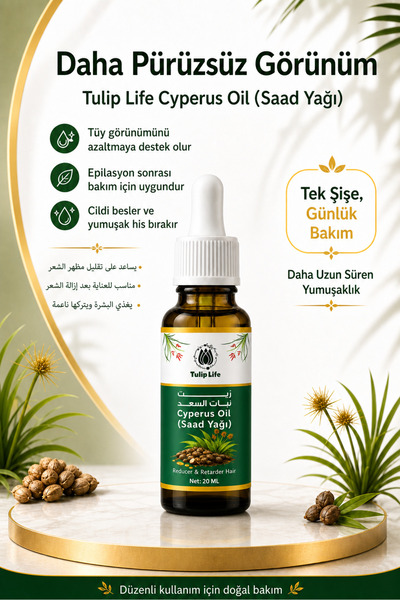 tulip life زيت السايد (زيت السايروس) زيت العناية الذي يساعد على تقليل ظهور ال...