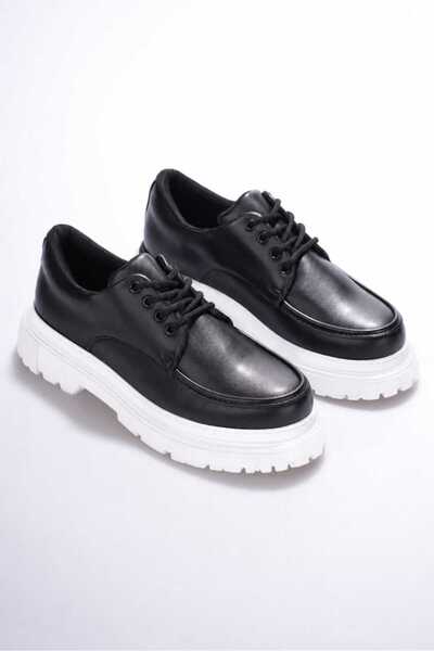 Lucy Shoes حذاء YG-X1 كلاسيكي كاجوال للرجال ذو أربطة وجلد عالي الجودة CBT - أسود