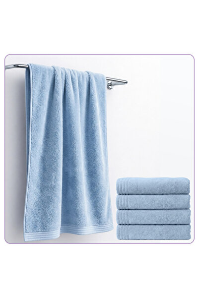Donetella 4 Pcs Bath Towel 70x140 cm , Microfiber 330 GSM, Soft, Absorbent, Q...