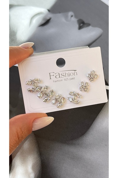 Twinssis Accessories Minimal Zircon Stone Earring Set